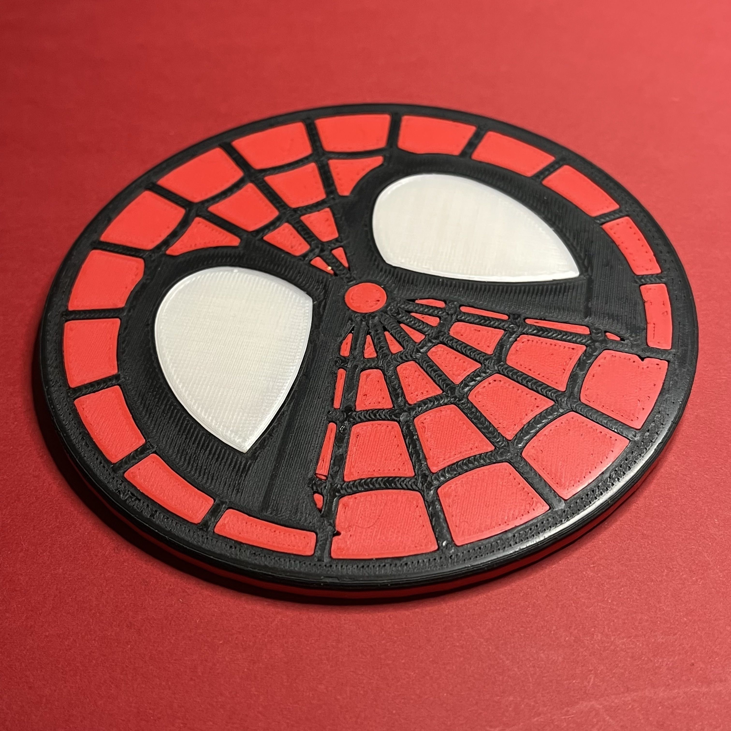Spider Man Emblem Coaster 3D print model_5