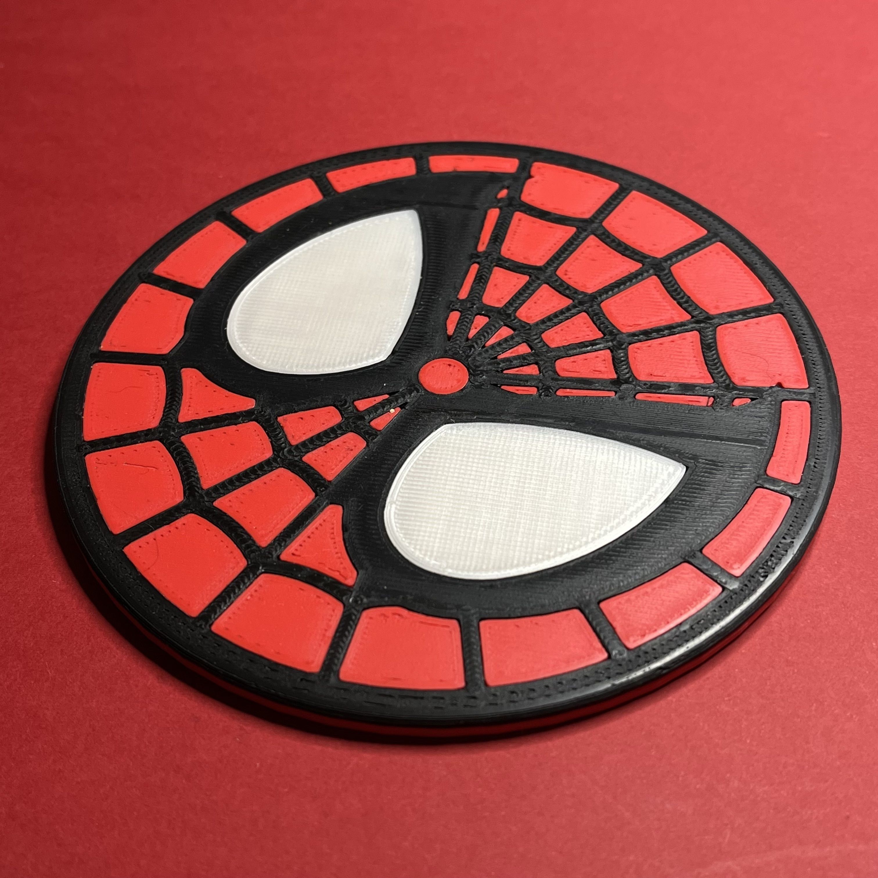 Spider Man Emblem Coaster 3D print model_4