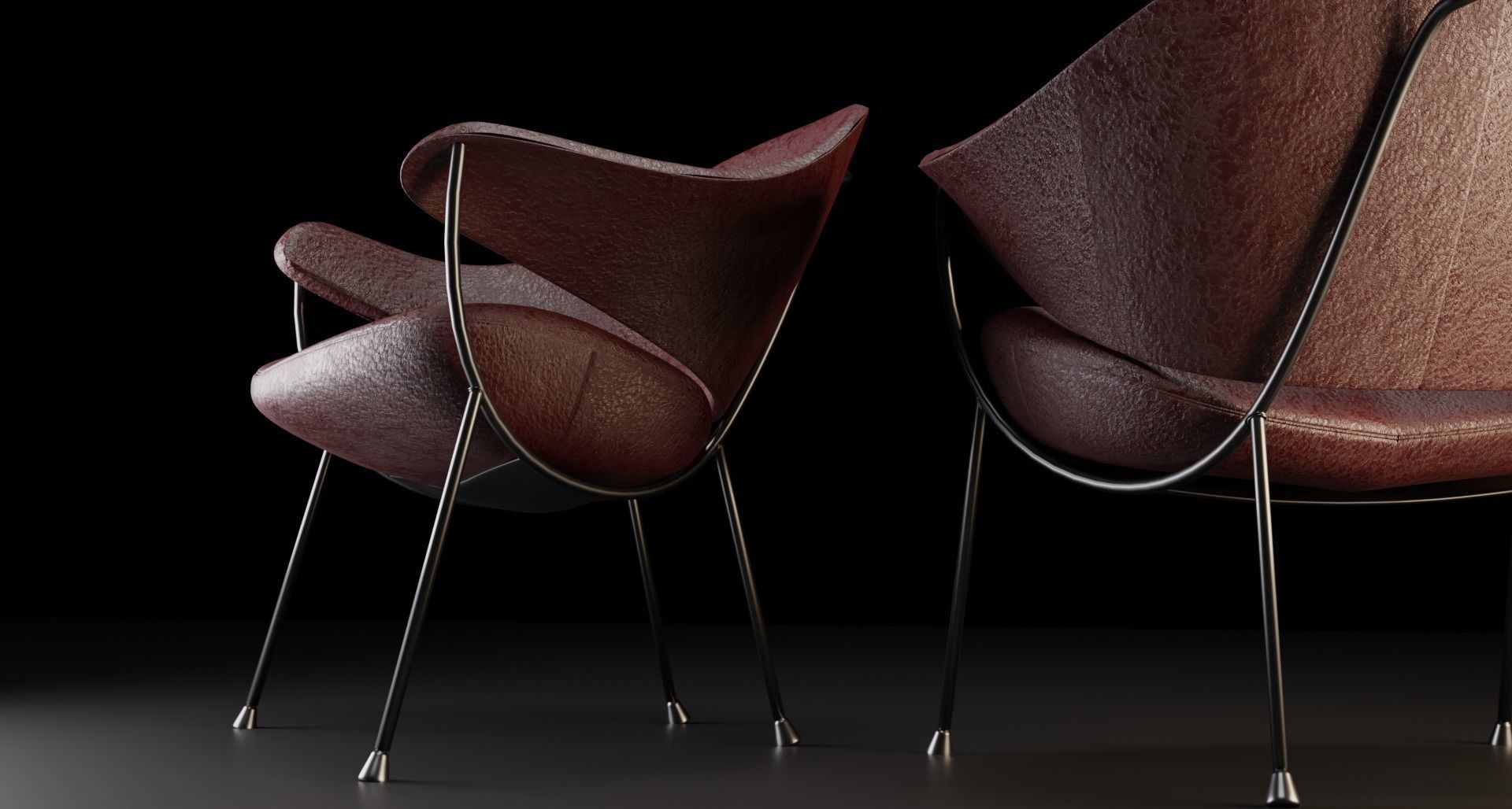 Denis elka46464646gmail com Armchair Murano 3D model PBR  Free low-poly 3D model_3