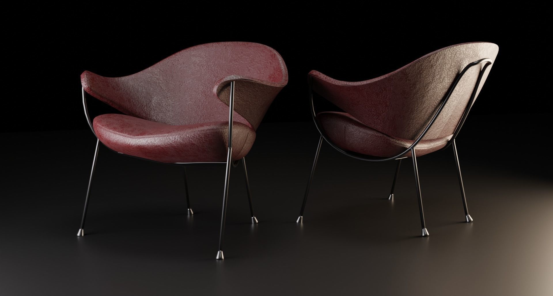 Denis elka46464646gmail com Armchair Murano 3D model PBR  Free low-poly 3D model_2