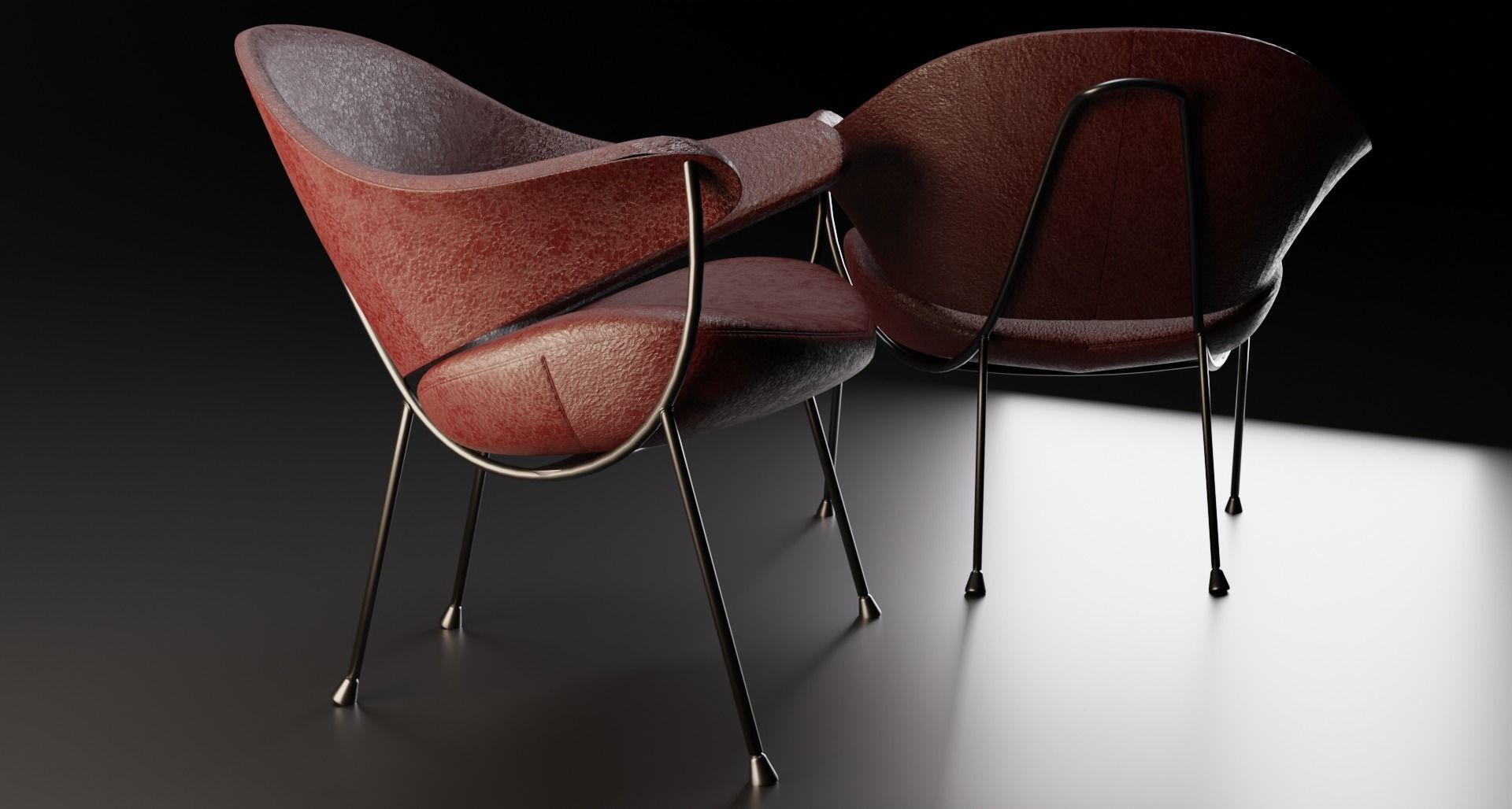 Denis elka46464646gmail com Armchair Murano 3D model PBR  Free low-poly 3D model_1