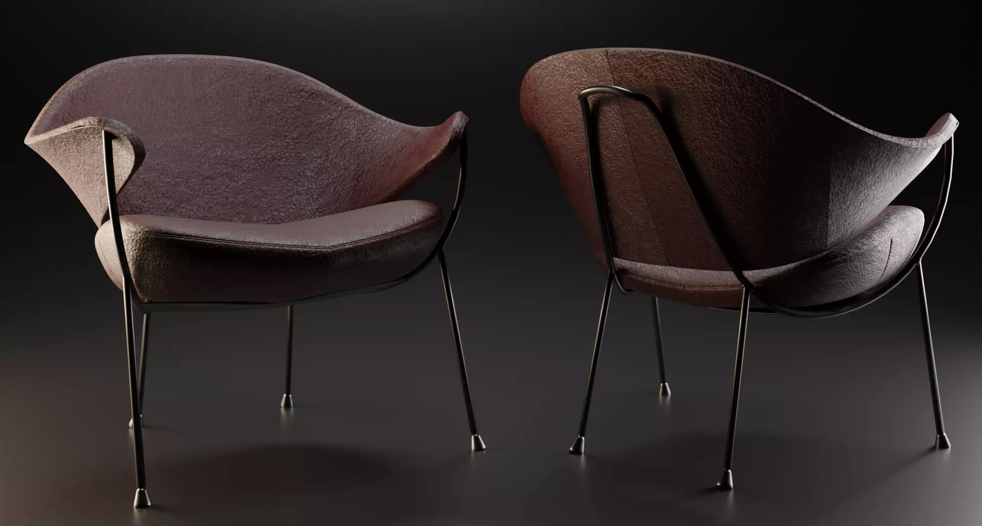 Denis elka46464646gmail com Armchair Murano 3D model PBR  Free low-poly 3D model_0