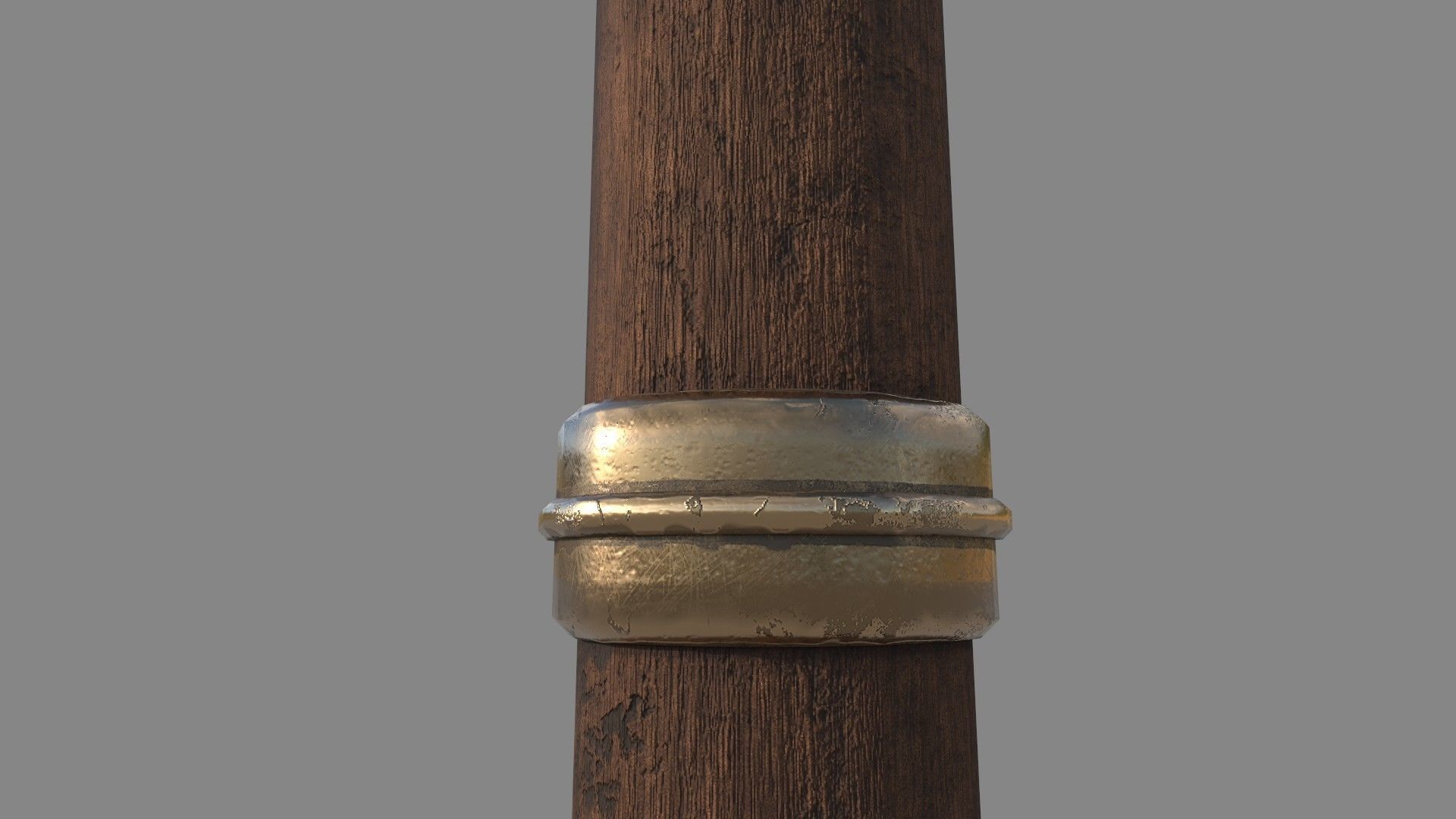 Medieval Axe Low-poly 3D model_1