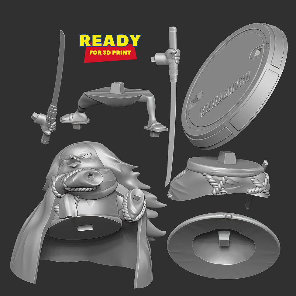 Kawamatsu the Kappa 3D print model_2