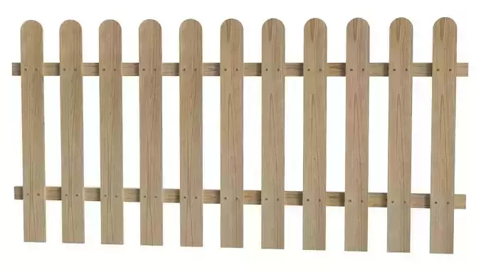 Wooden garden fence
