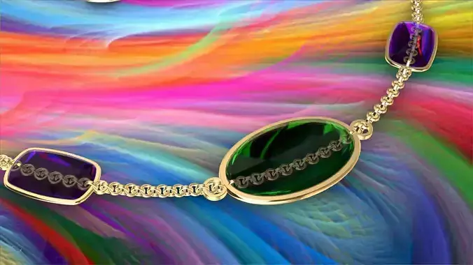 cabochon bracelet chain link stl verified 