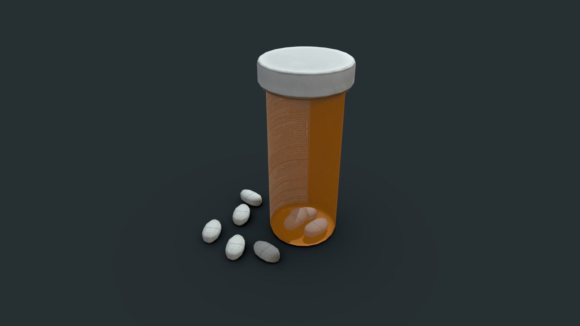 Pain Killer Low-poly 3D model_3