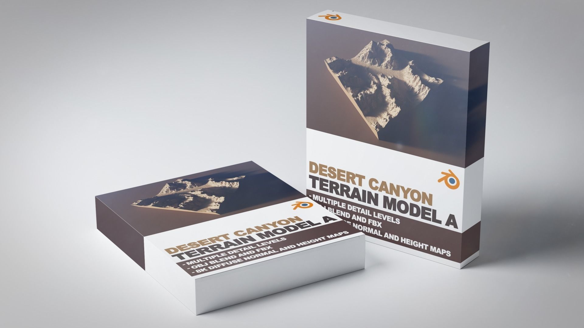 Desert Canyon Terrain Model A 3D model_2