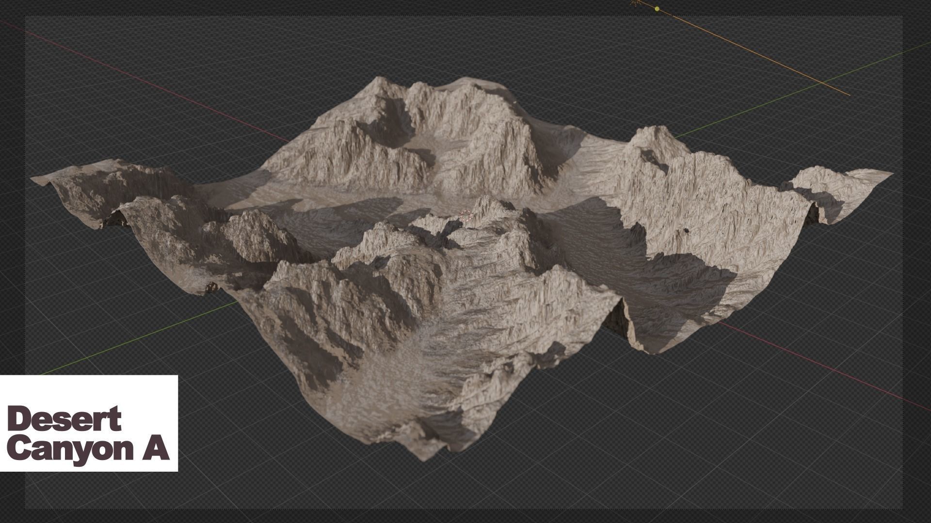Desert Canyon Terrain Model A 3D model_1