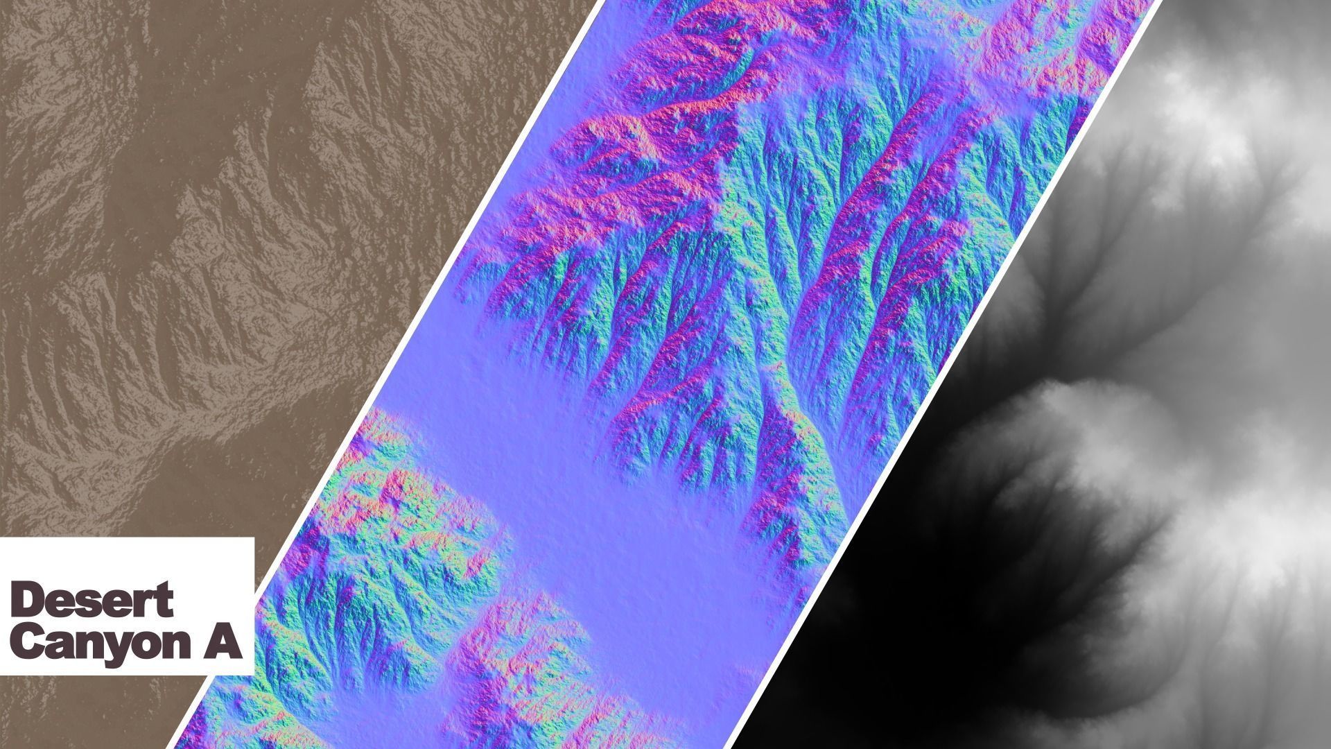 Desert Canyon Terrain Model A 3D model_3