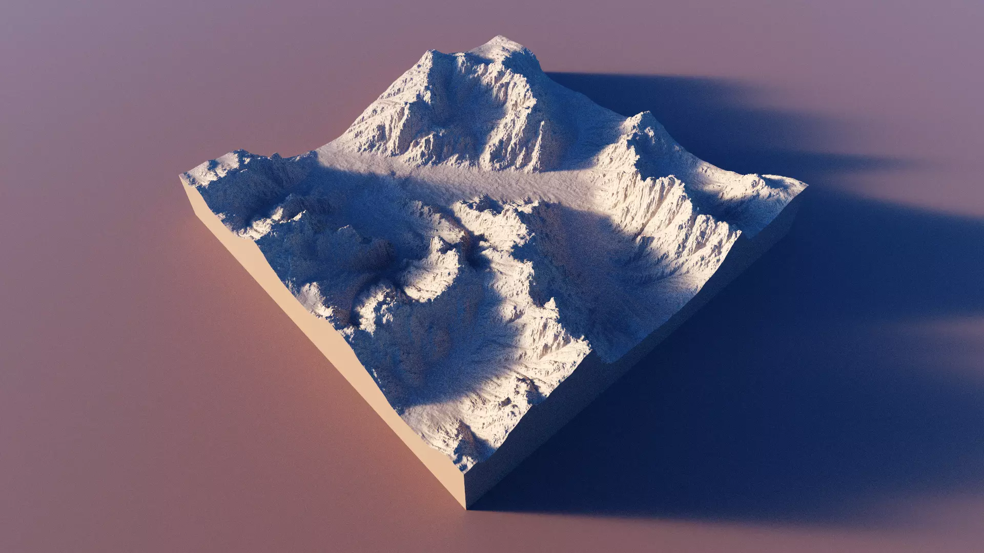 Desert Canyon Terrain Model A 3D model_0