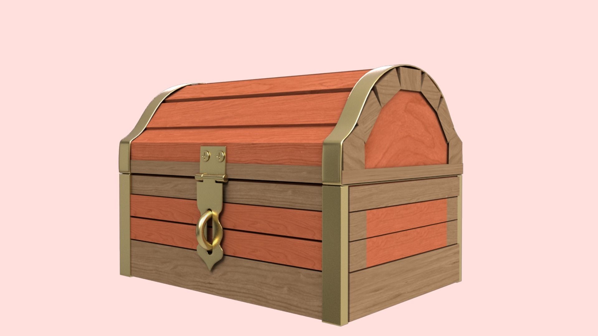 3D Treasure Chest 3D model Low-poly 3D model_3