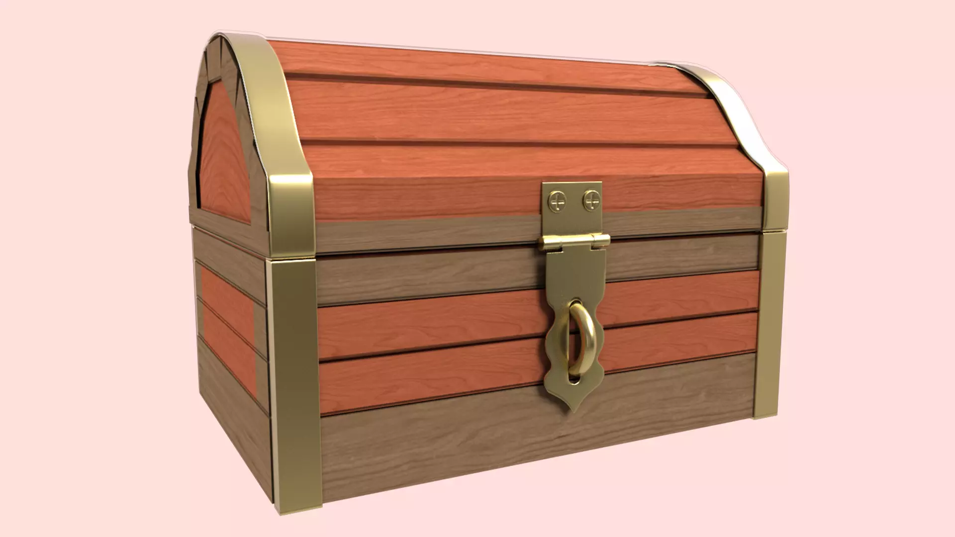 3D Treasure Chest 3D model Low-poly 3D model_0