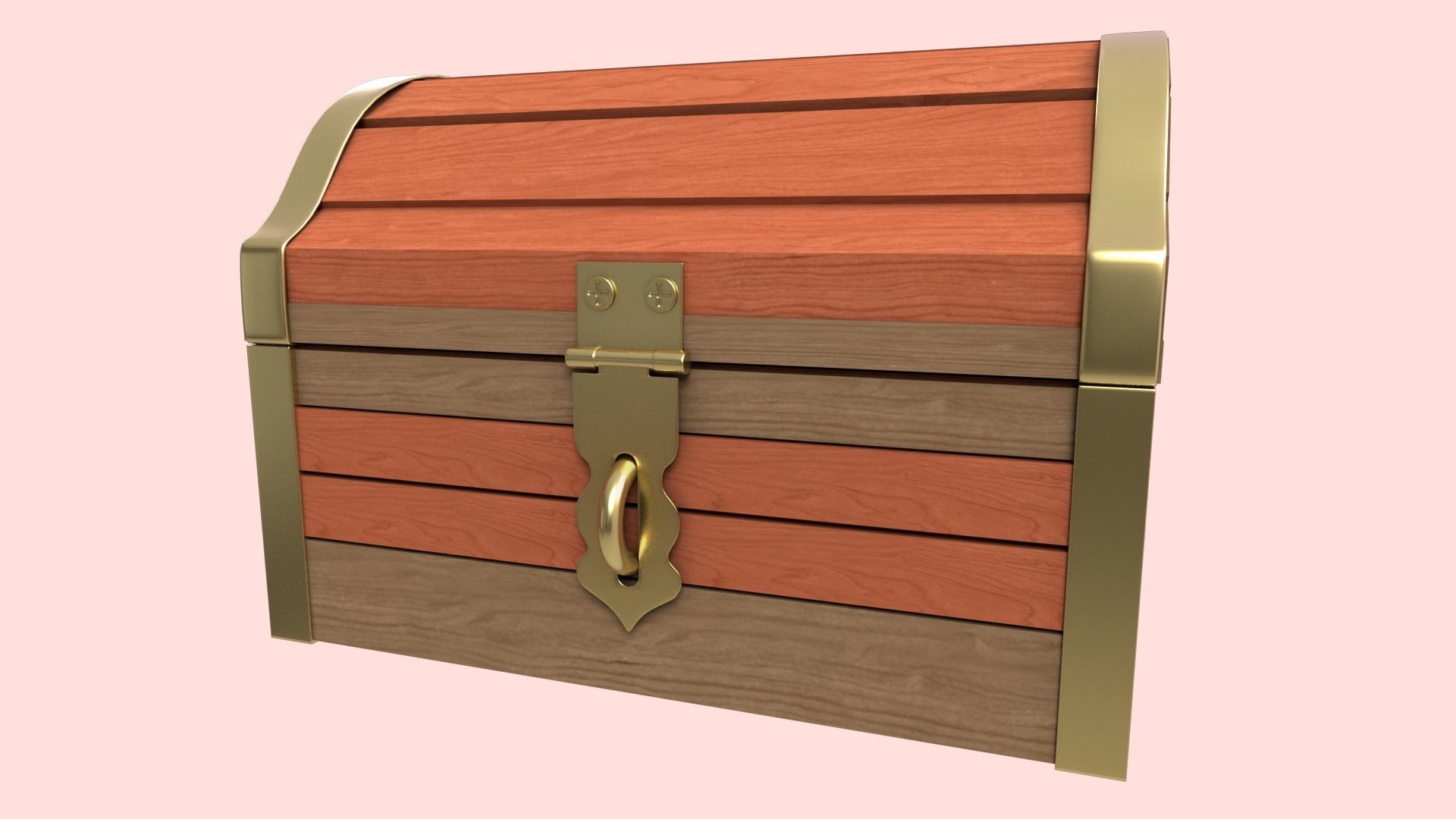 3D Treasure Chest 3D model Low-poly 3D model_5