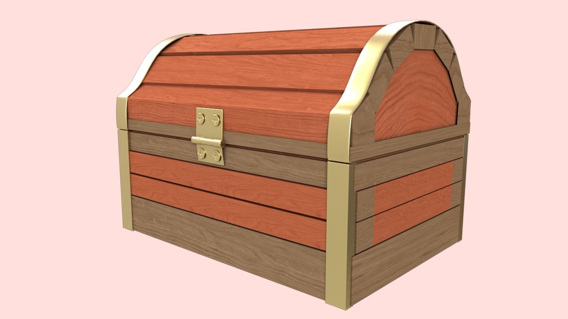3D Treasure Chest 3D model Low-poly 3D model_2