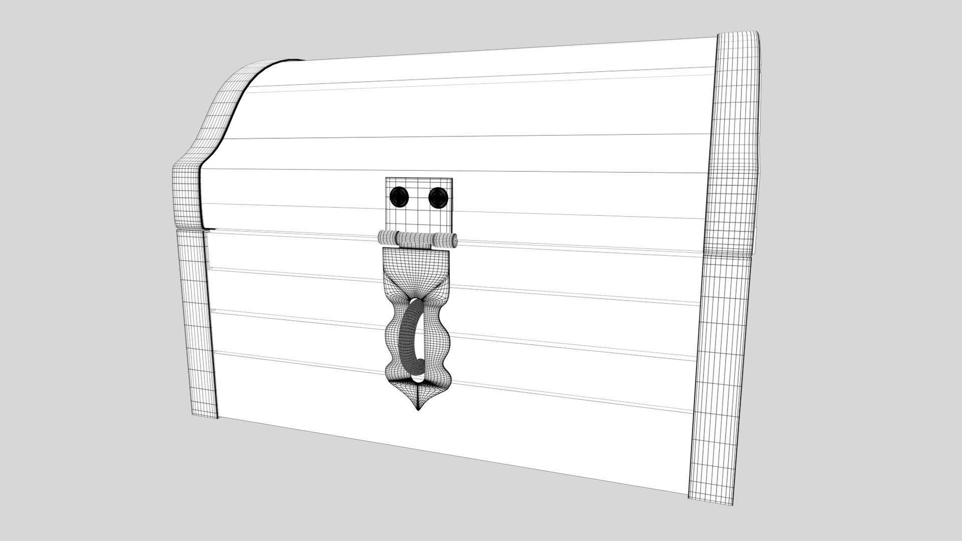 3D Treasure Chest 3D model Low-poly 3D model_7