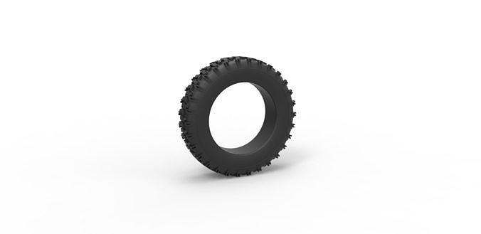 Offroad tire 33 Scale 1 to 10 3D print model