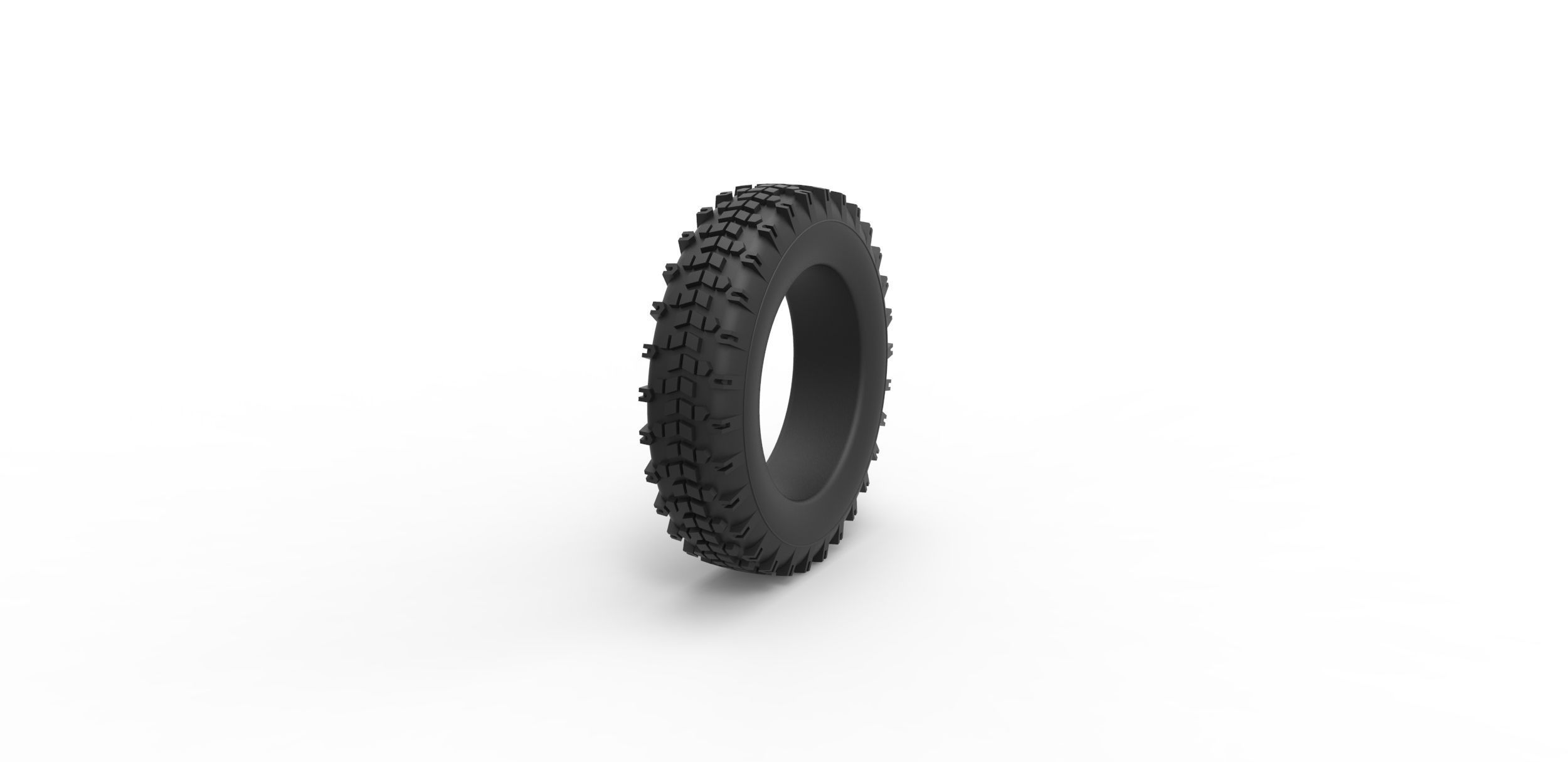 Offroad tire 33 Scale 1 to 10 3D print model_2