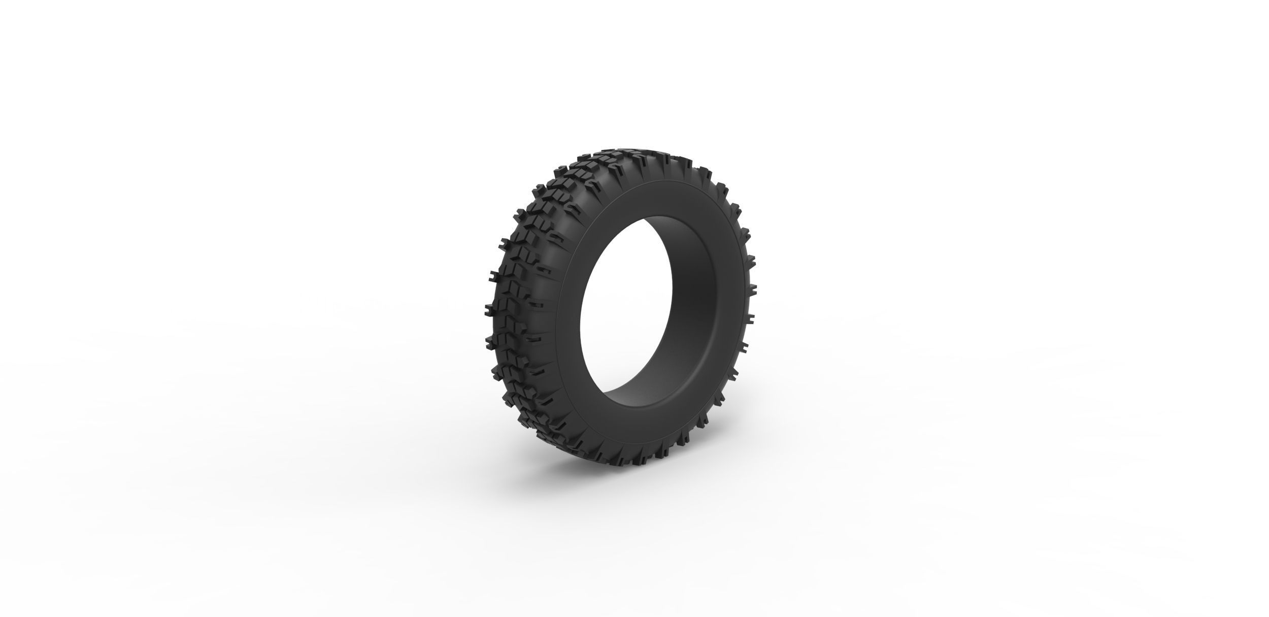 Offroad tire 33 Scale 1 to 10 3D print model_1