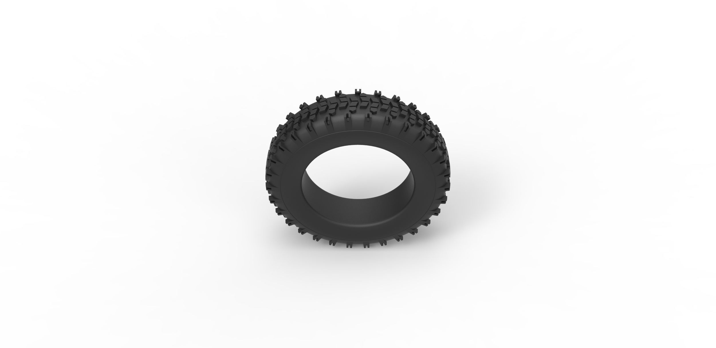 Offroad tire 33 Scale 1 to 10 3D print model_5