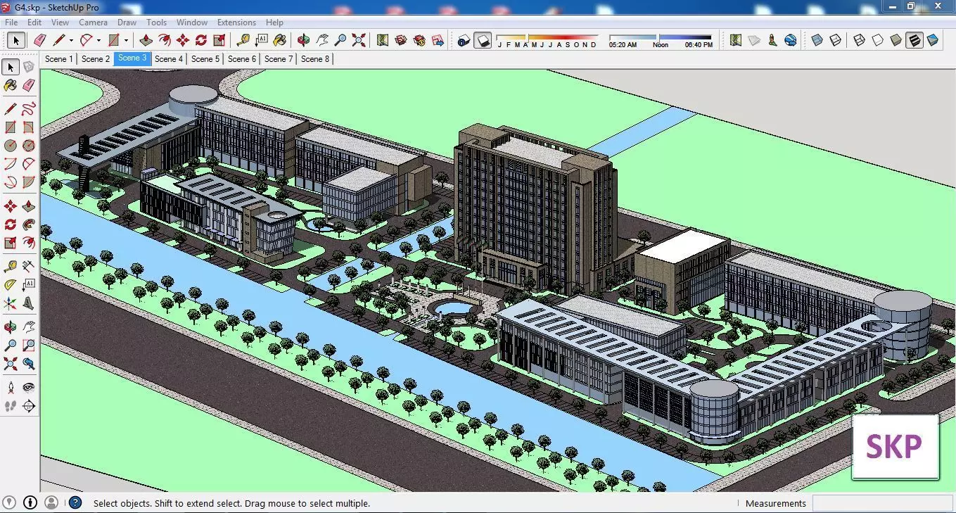 Sketchup Office building G4 3D model_0