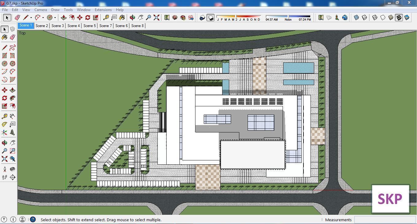 Sketchup Office building G7 3D model_1
