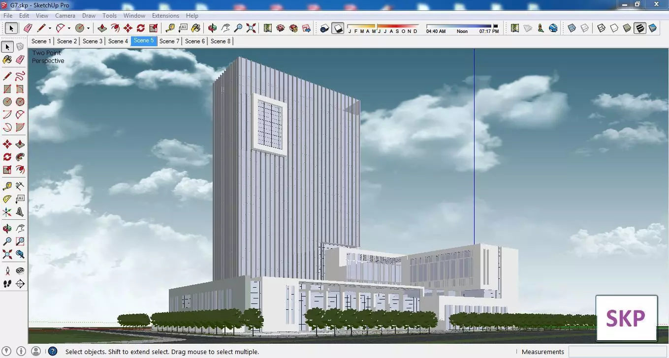 Sketchup Office building G7 3D model_0