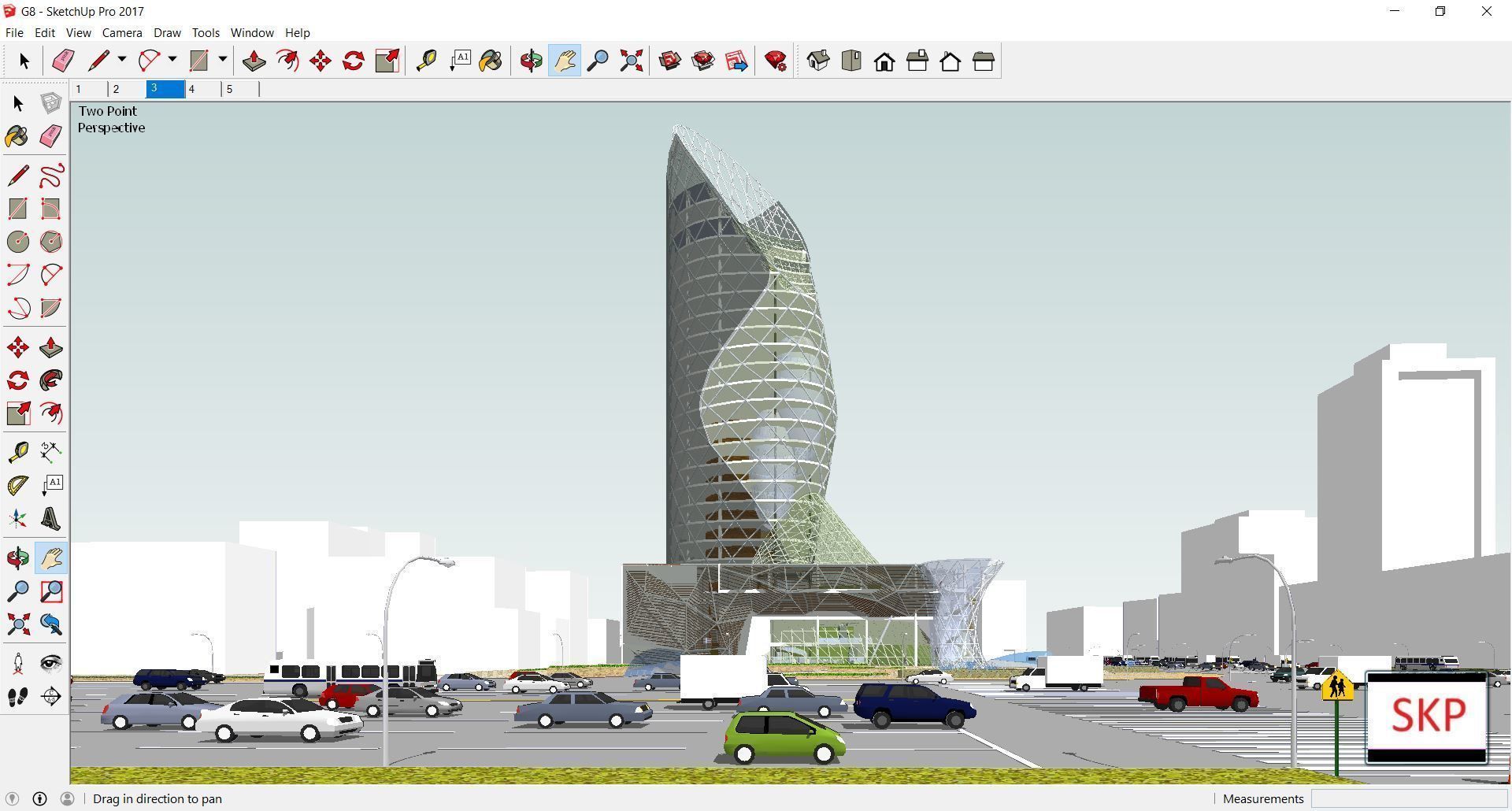 Sketchup Office building G8 3D model_1