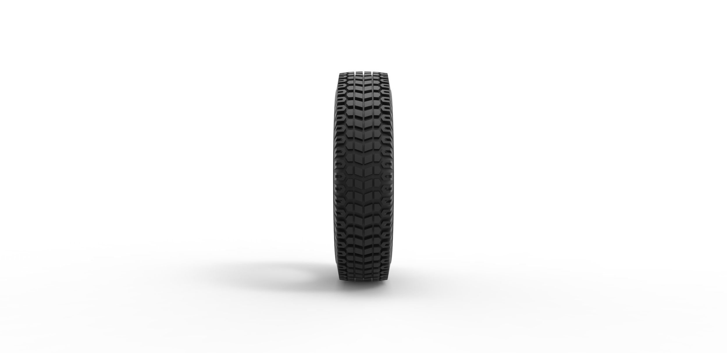 Offroad tire 34 Scale 1 to 10 3D print model_3