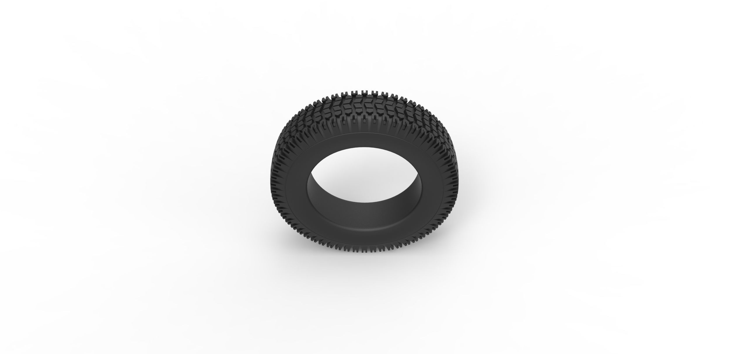 Offroad tire 34 Scale 1 to 10 3D print model_5