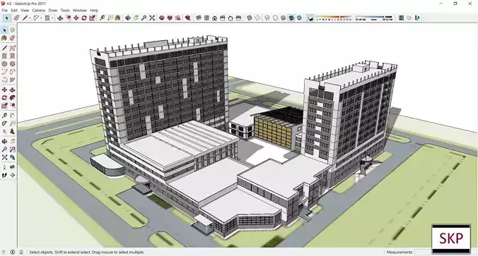 Sketchup Office building H2