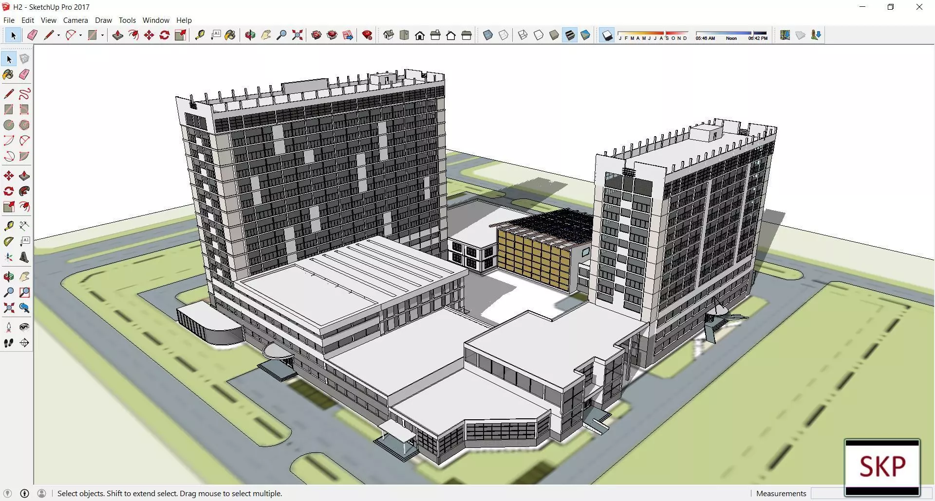 Sketchup Office building H2 3D model_0
