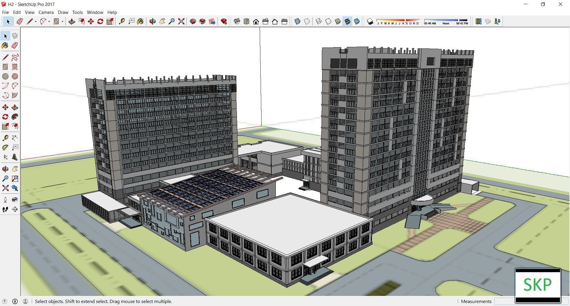Sketchup Office building H2 3D model_1