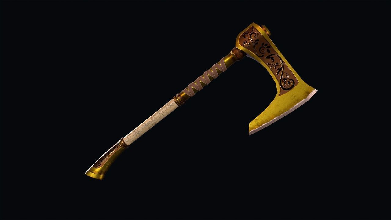 Golden Weapon Pack 3D Model Collection_11