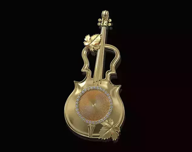 Violin Pendant 3D print model