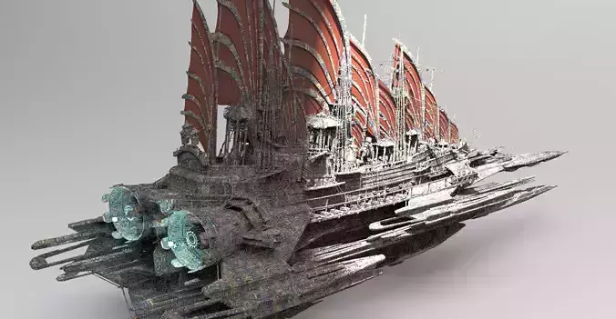 Slender Queen Airship 1 3D model