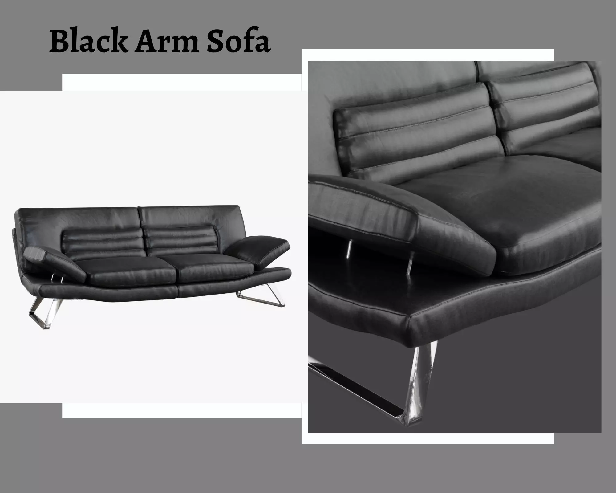 Black Arm Sofas 3d model Low-poly 3D model