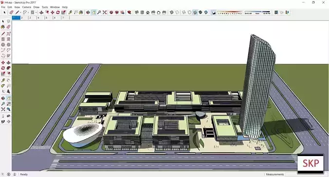 Sketchup Office building H4