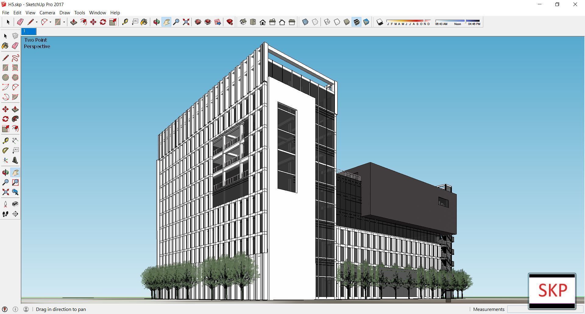 Sketchup Office building H5 3D model_1