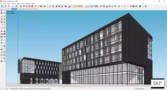 Sketchup Office building H6