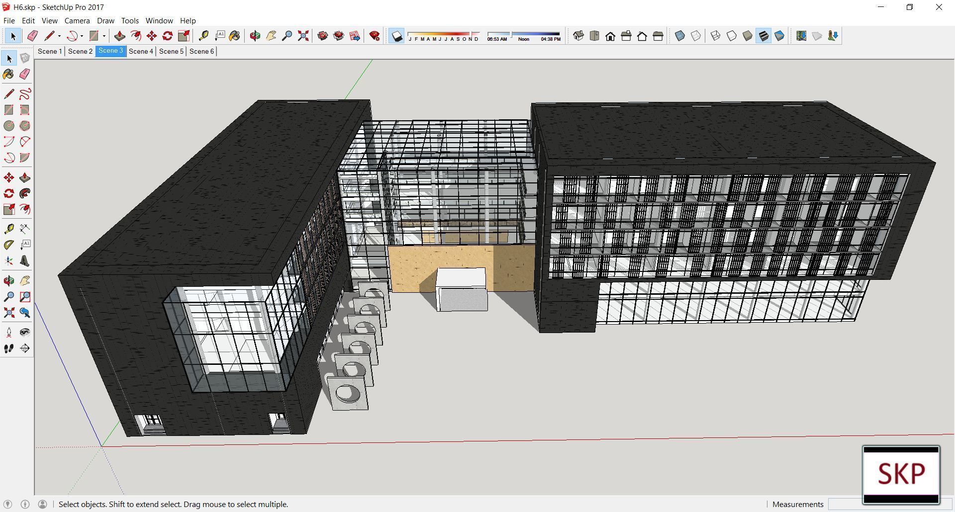 Sketchup Office building H6 3D model_2