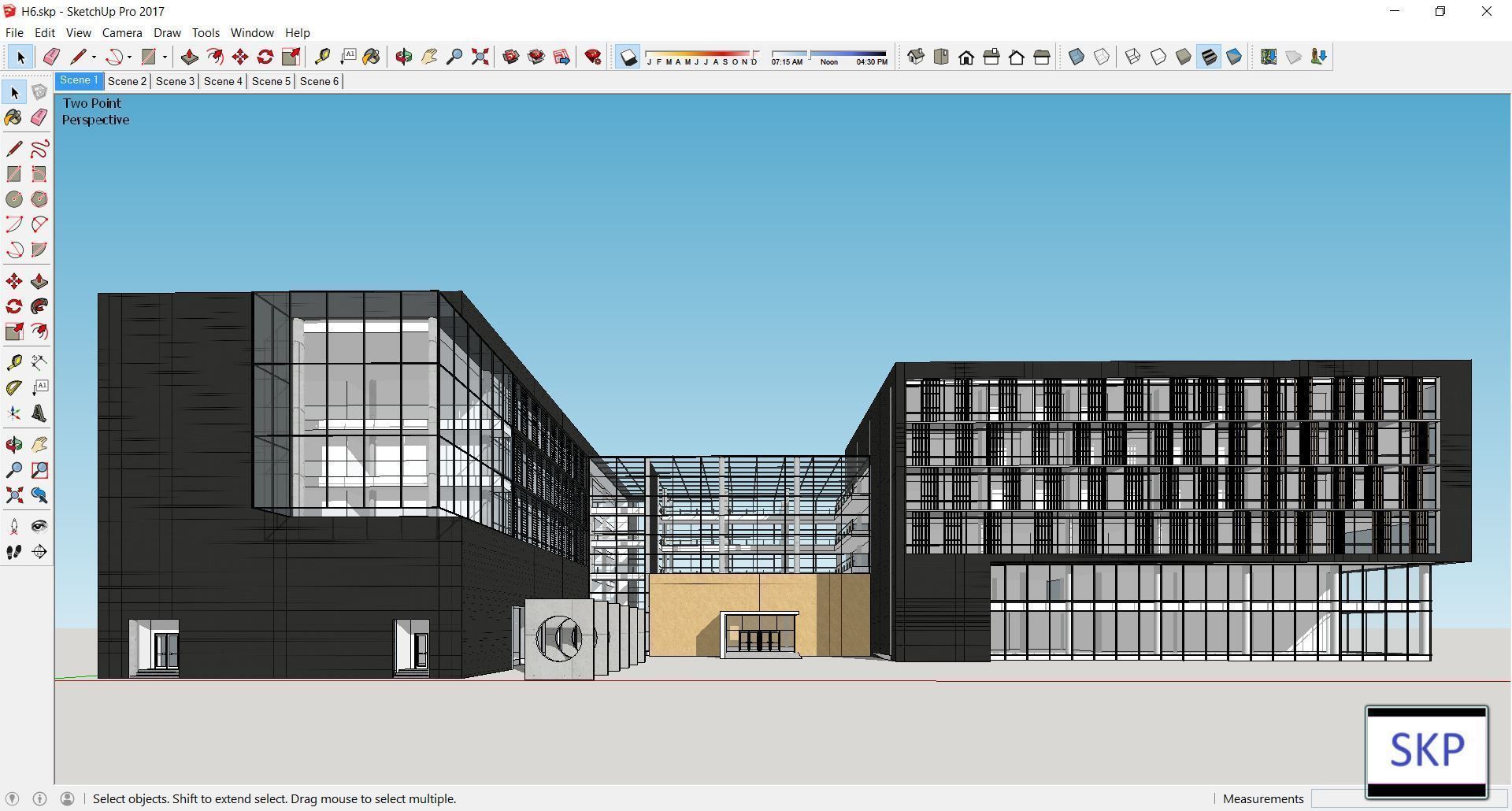Sketchup Office building H6 3D model_1