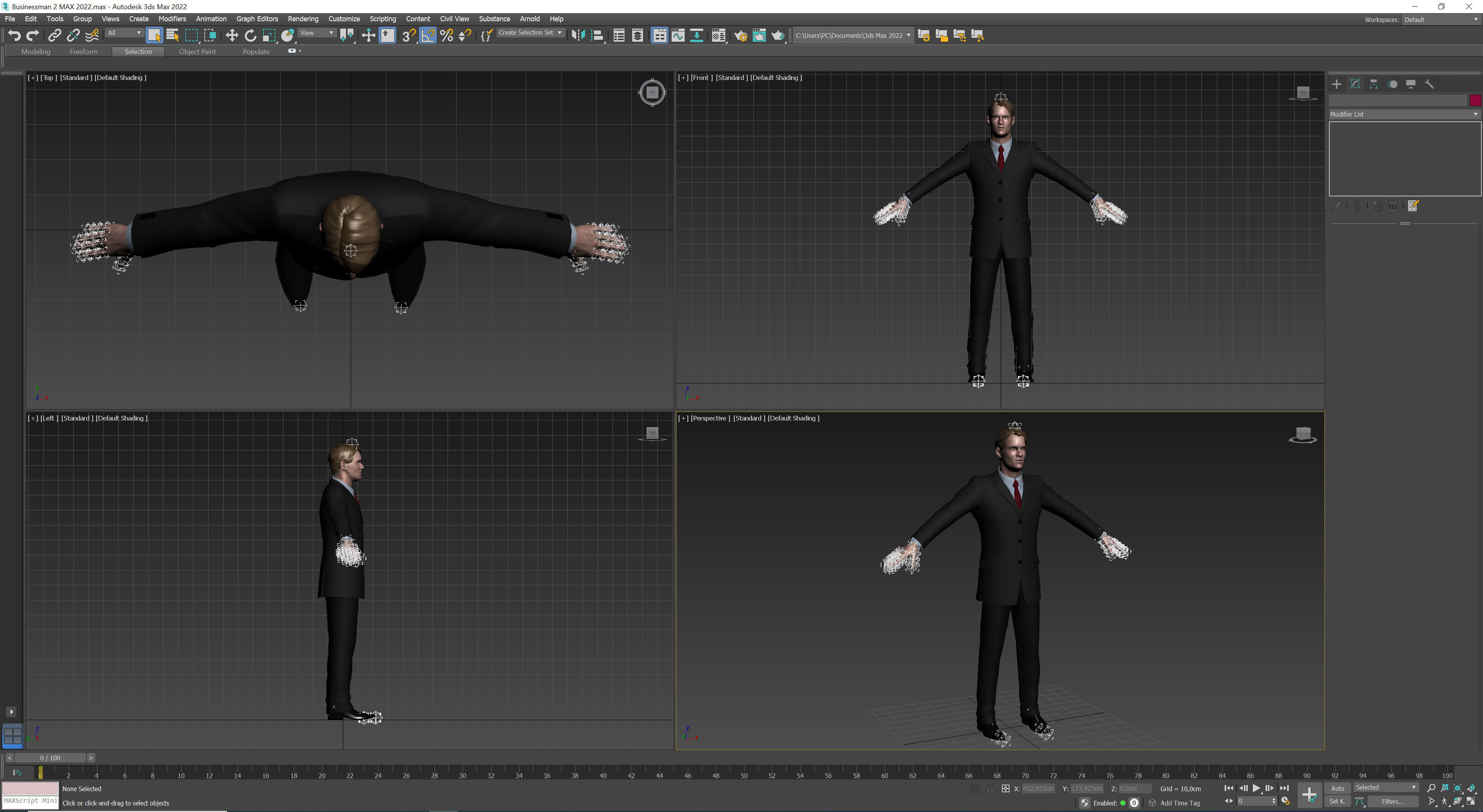 Businessman 2 man in suit talking on phone Low-poly 3D model_12