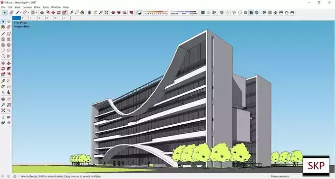 Sketchup Office building H8