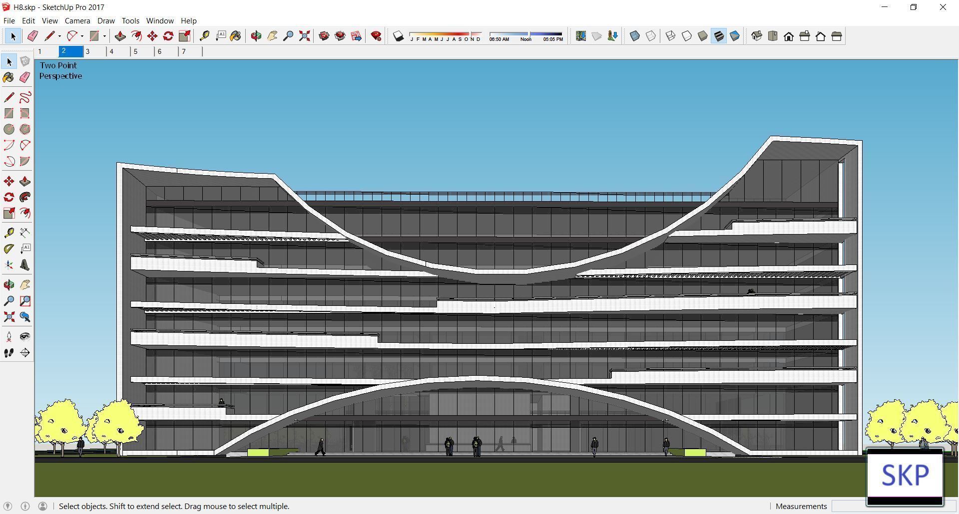 Sketchup Office building H8 3D model_1