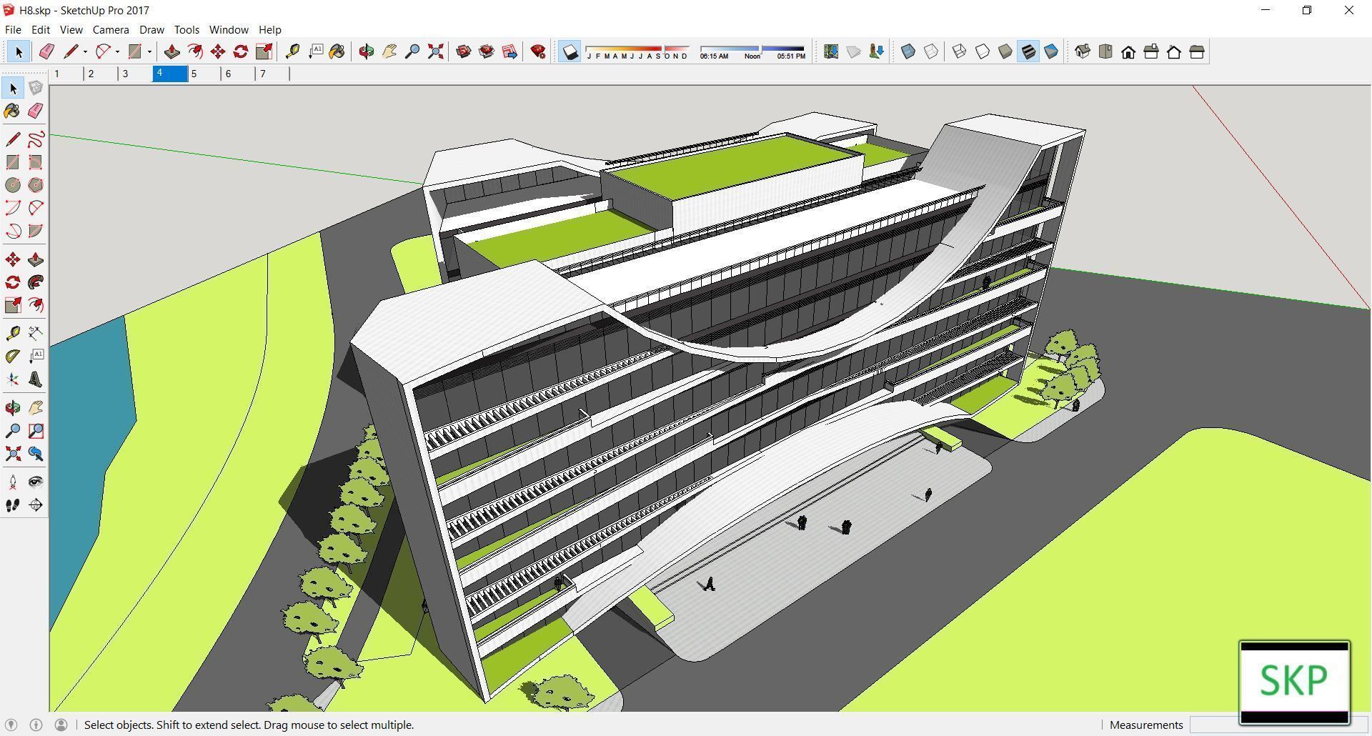 Sketchup Office building H8 3D model_2