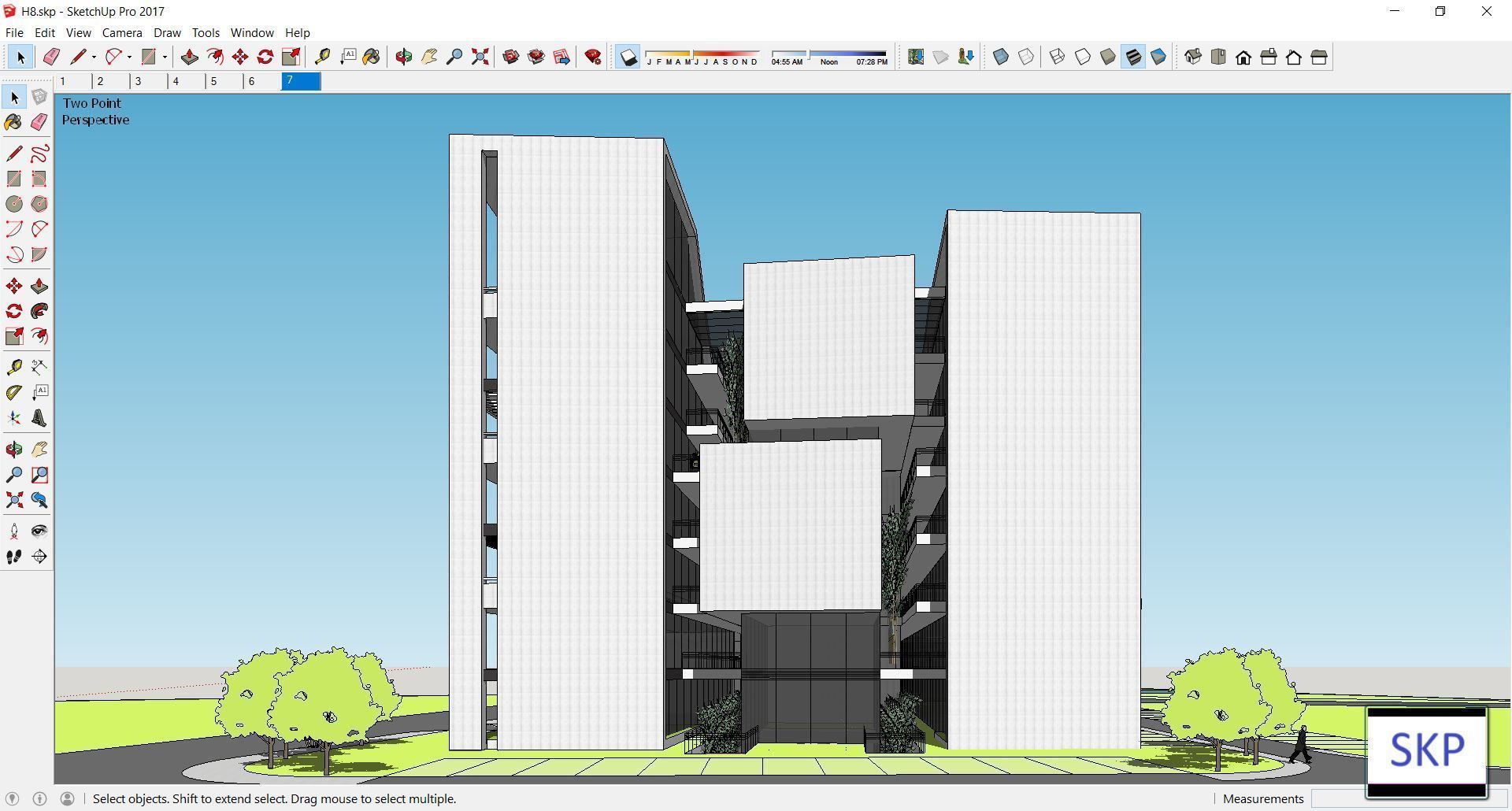 Sketchup Office building H8 3D model_3