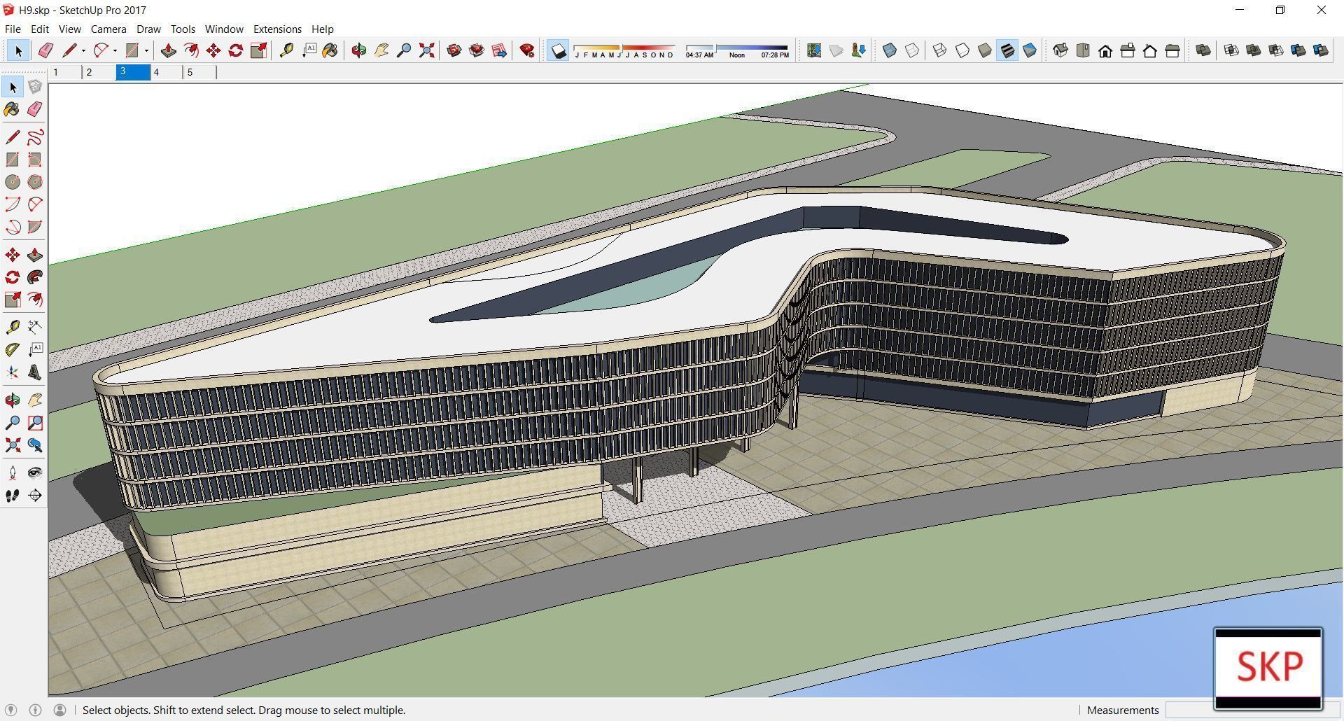 Sketchup Office building H9 3D model_1