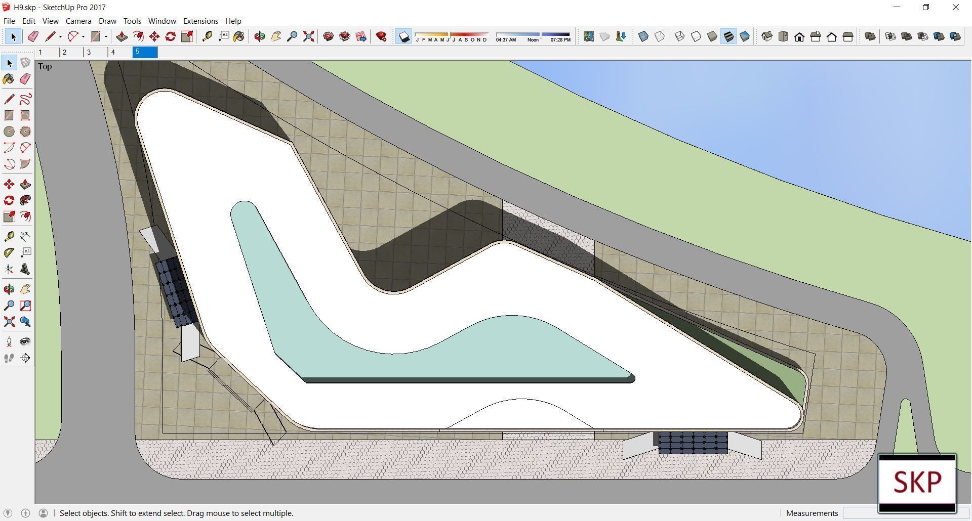Sketchup Office building H9 3D model_2