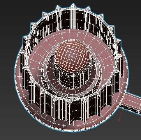 bulrush wall sconce with clear glass tube 3D model_5